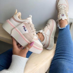 Premium Tenis Fila Suela Alta Dama