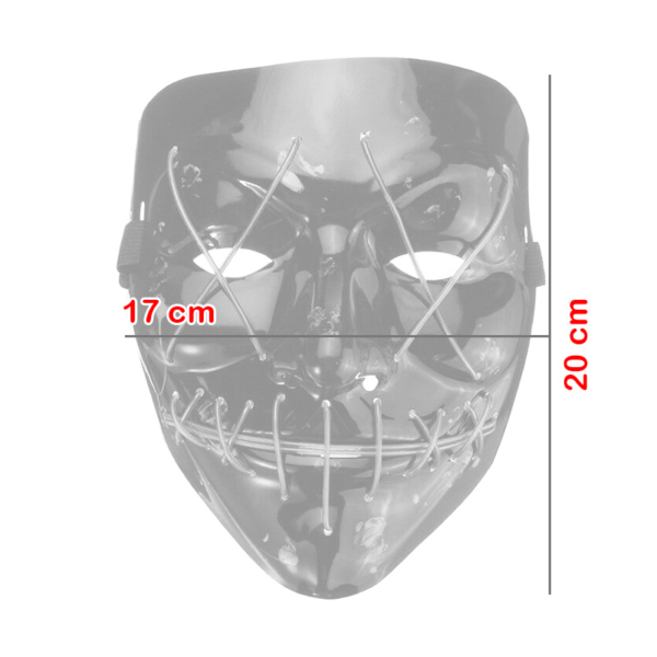 Máscara Luminosa Purga Disfraz Halloween